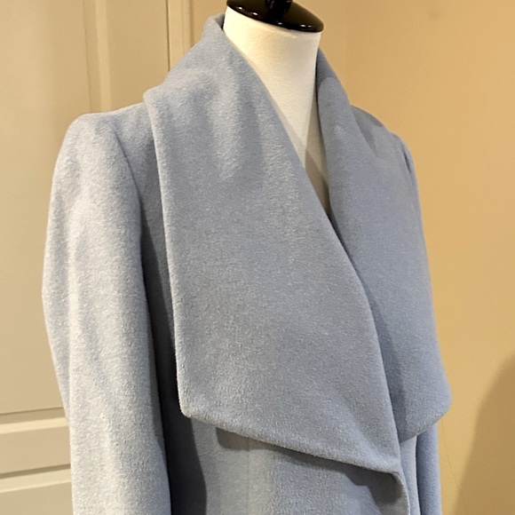 Cole Haan Powder Blue Wool Coat - Picture 7 of 17
